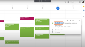 Integrate your Google or Office 365 calendars with My Work to view your scheduled meetings and events. Once connected, you can log time directly from the activity cards in My Work.