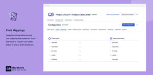 The configuration screen lets you determine which fields are mapped to each other across the synced Jira instances.